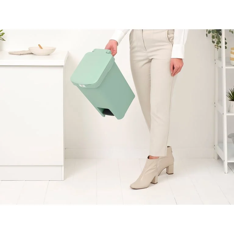 Coș de gunoi cu pedală Brabantia StepUp 16L, Jade Green