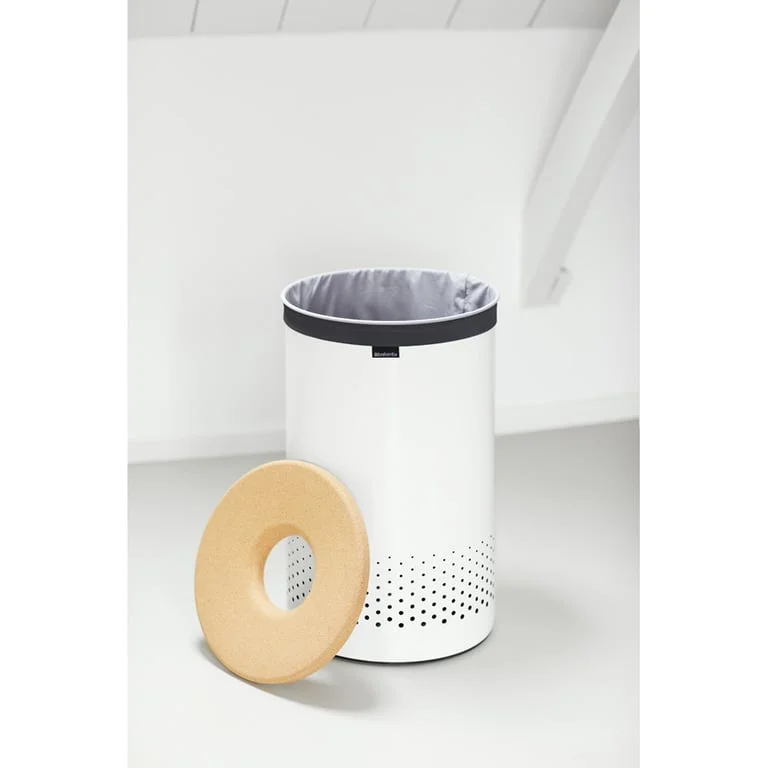 Laundry Bin Corc Lid Brabantia, 60 L, White
