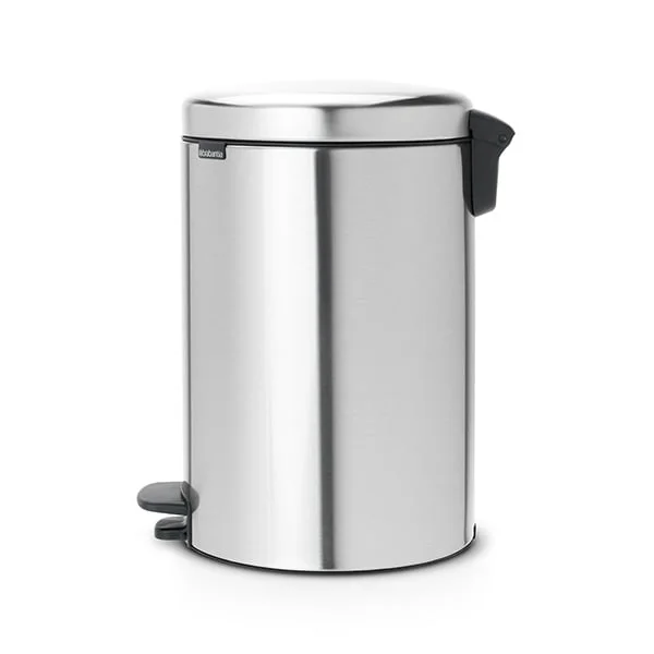 Coș de gunoi cu pedală Brabantia NewIcon 20L, Matt Steel, Fingerprint proof