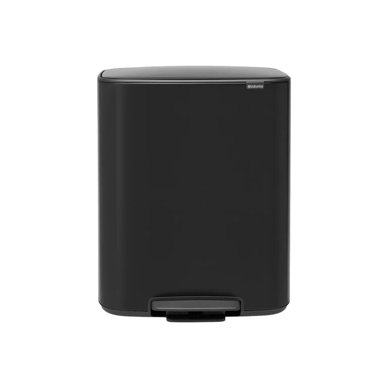 Waste Bin Brabantia Bo Pedal 2x30L, Matt Black