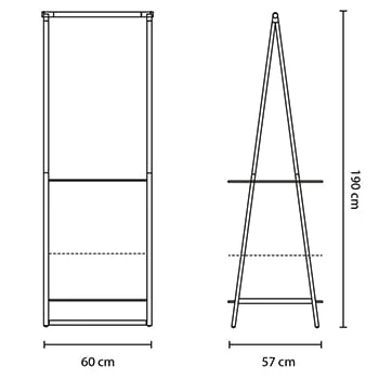 Stativ haine multifuncțional Brabantia Linn White, compact
