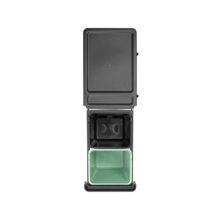 Coș de colectare separată Brabantia Sort&Go 2x15L, Dark Grey & Jade Green