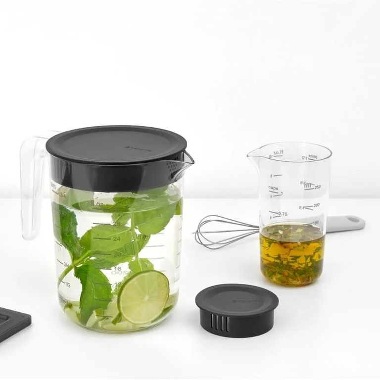 Set 2 căni gradate Brabantia Tasty+, Dark Grey