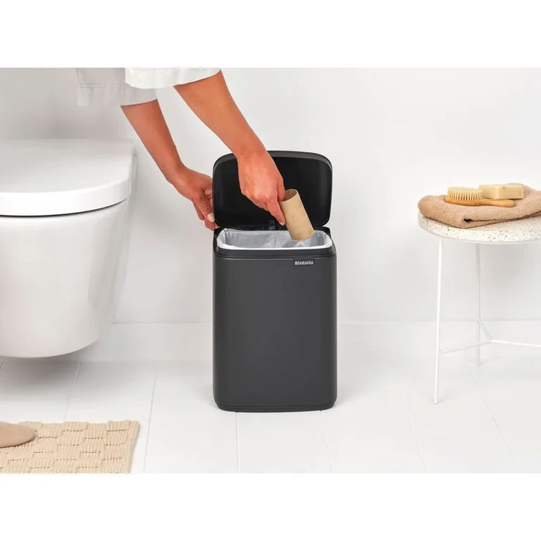 Coș de gunoi Brabantia Bo Small 7L, Mineral Infinite Grey