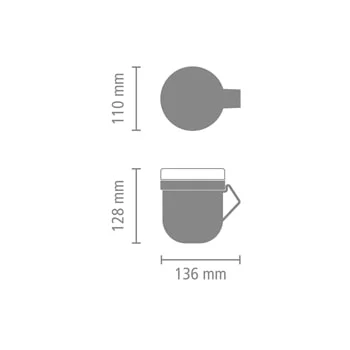 Soup Mug Brabantia Make&Take Dark Grey 600ml, Plastic