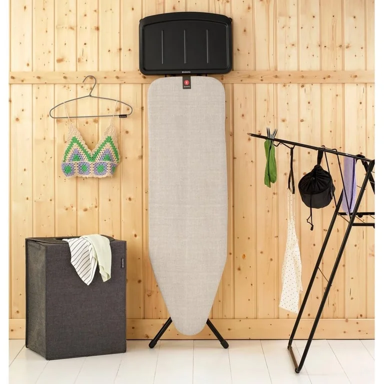 Masă de călcat Brabantia B 124x38cm cu suport pentru generator de abur, Denim Grey