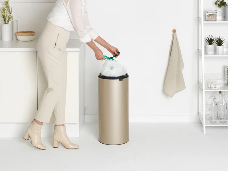 Waste Bin Brabantia Touch New 30L, Metallic Gold