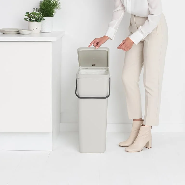 Coș de colectare selectivă Brabantia Sort&Go 40L, Light Grey