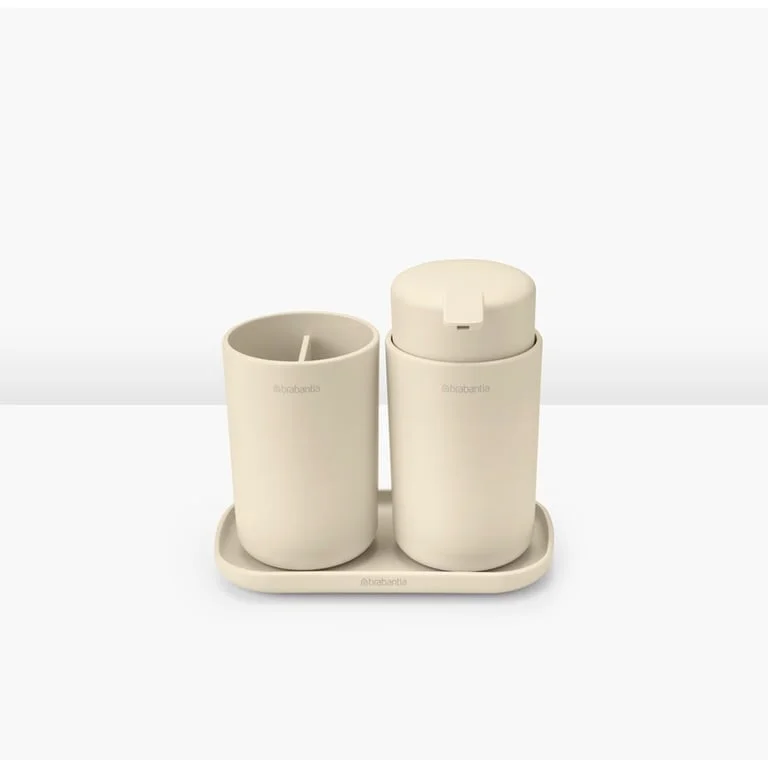 Set de accesorii pentru baie Brabantia ReNew Soft Beige, 3 piese