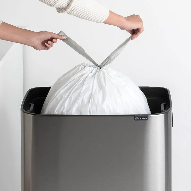 Coș de gunoi Brabantia Bo Touch Hi 60L, Matt Steel, Fingerprint proof