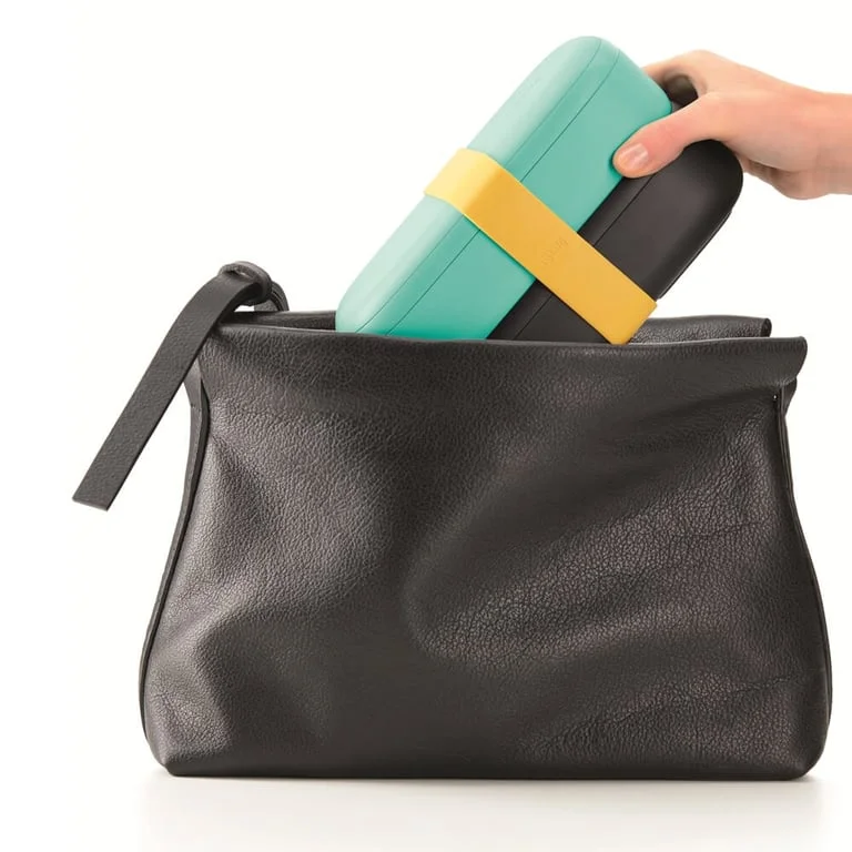 Set de recipiente pentru alimente Lekue On The Go Turquoise, 2x500 ml