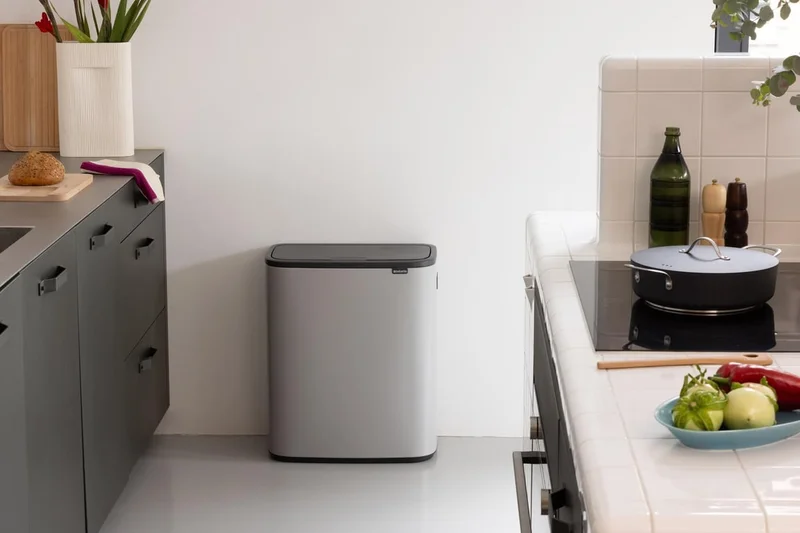 Waste Bin Brabantia Bo Touch 60L, Soft Grey