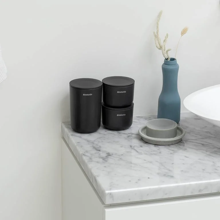 Set de depozitare Brabantia ReNew Dark Grey 3 bucăți