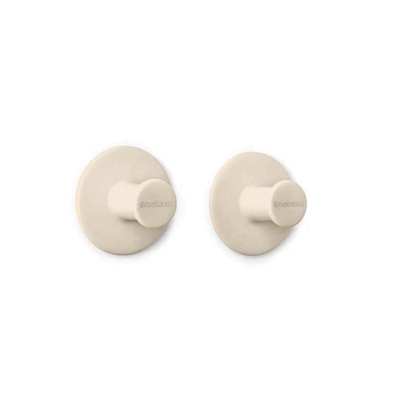 Set cârlig pentru prosoape Brabantia ReNew Soft Beige, 2 bucăți