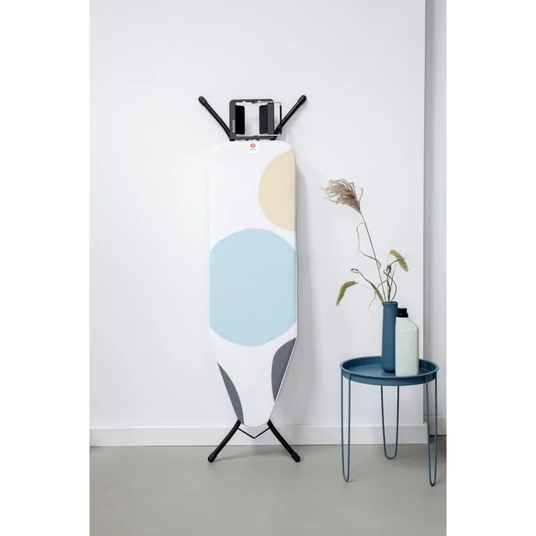 Masă de călcat Brabantia B 124x38cm cu suport pentru fier de călcat, Spring Bubbles