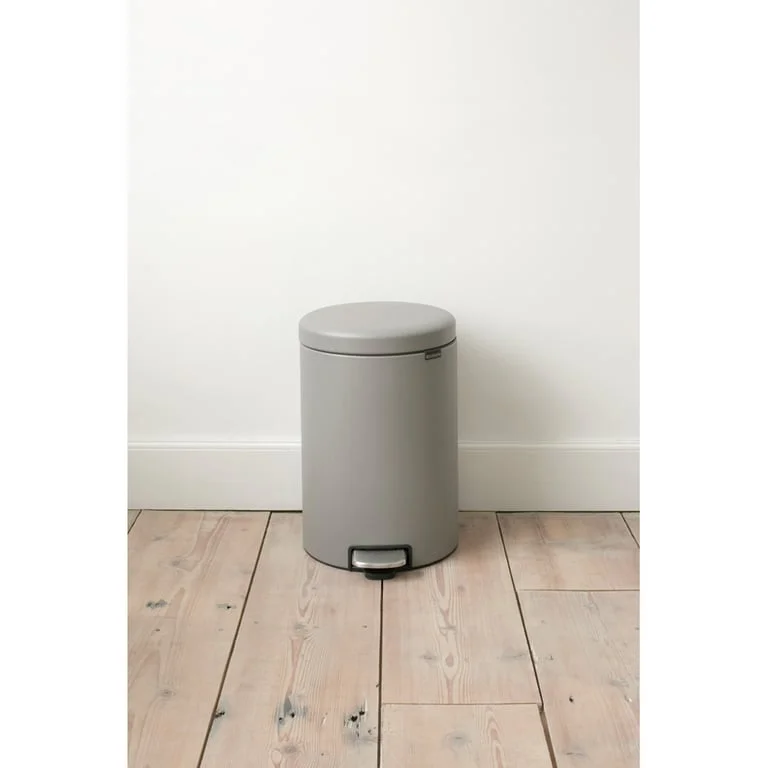 Coș de gunoi cu pedală Brabantia NewIcon 20L, Mineral Concrete Grey