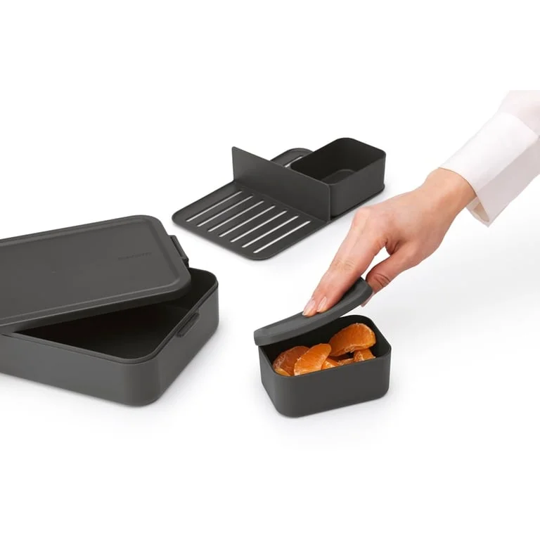 Lunch Box Brabantia Make&Take Dark Grey Large, Plastic, Bento