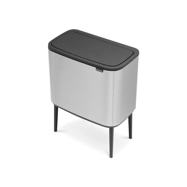 Coș de gunoi Brabantia Bo Touch 11/23L, Matt Steel, Fingerprint proof