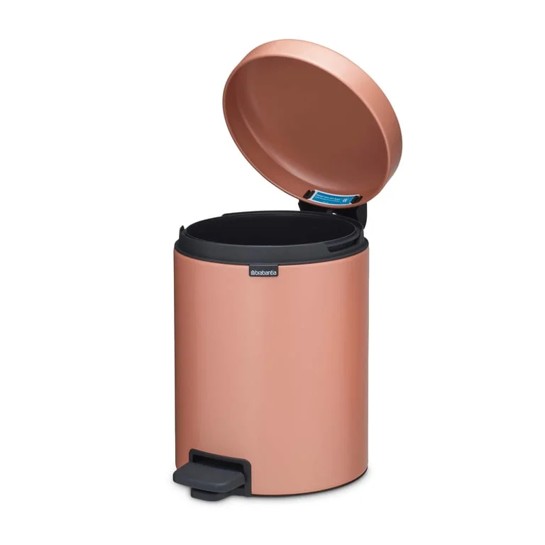 Coș de gunoi cu pedală Brabantia NewIcon 5L, Warm Copper
