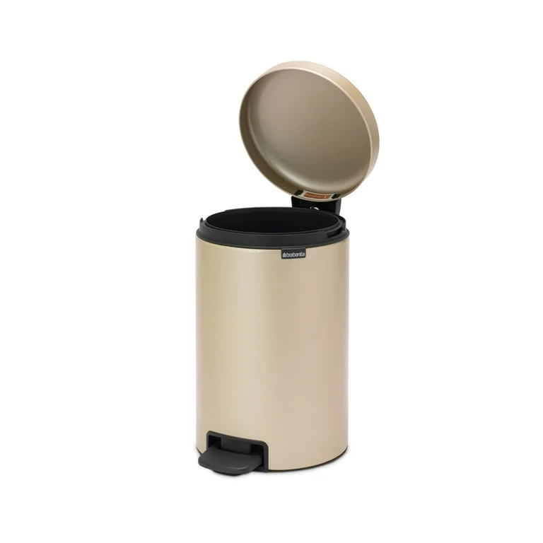 Coș de gunoi cu pedală Brabantia NewIcon 12L, Metallic Gold