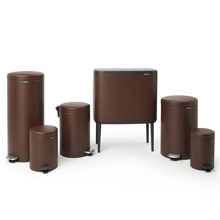 Coș de gunoi cu pedală Brabantia NewIcon 12L, Mineral Cosy Brown