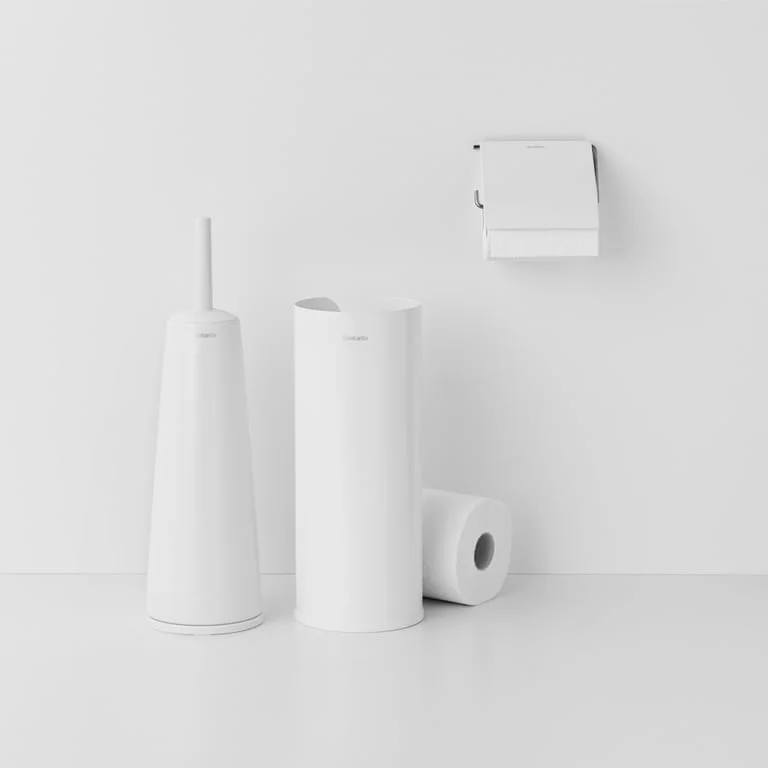 Set de accesorii pentru toaletă Brabantia ReNew White, 3 piese