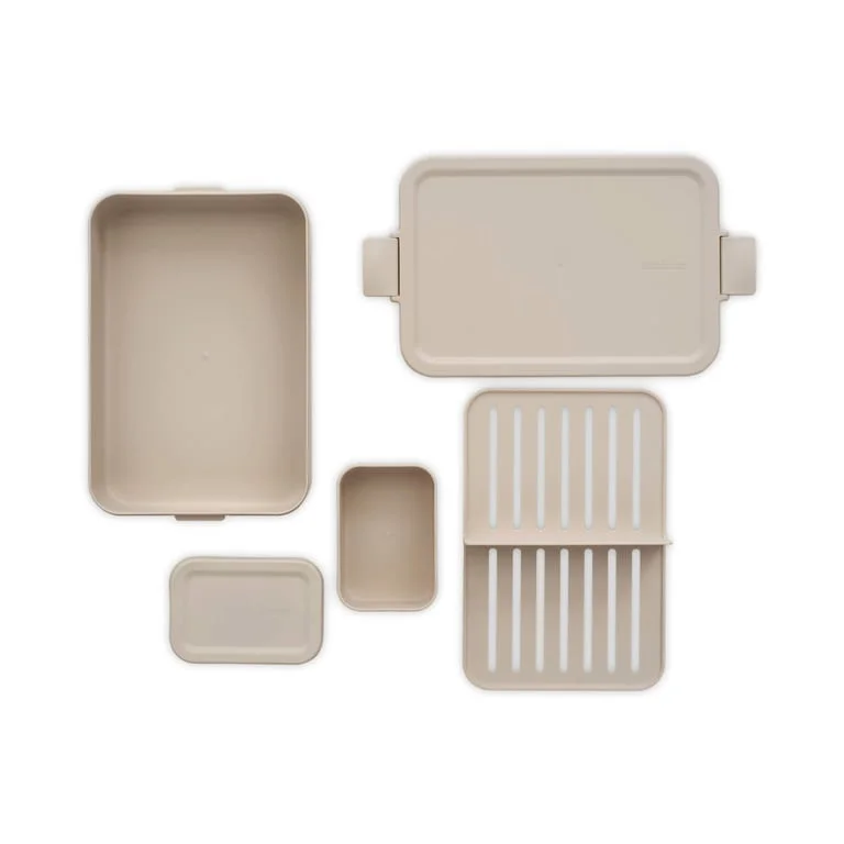 Cutie de prânz Brabantia Make&Take 2L, Soft Beige, cu separatoare