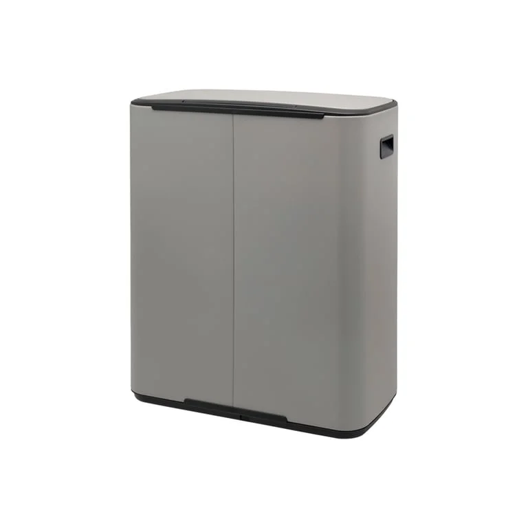 Coș de gunoi Brabantia Bo Pedal 2x30L, Mineral Concrete Grey