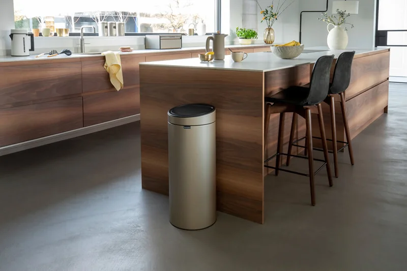Waste Bin Brabantia Touch New 30L, Metallic Gold