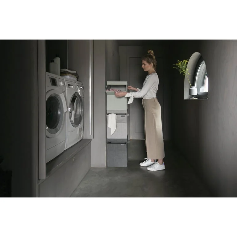 Stackable Laundry Box Brabantia Linn, 35L Grey