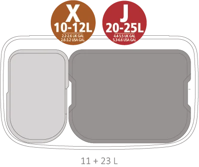 Coș de gunoi Brabantia Bo Touch 11/23L, White