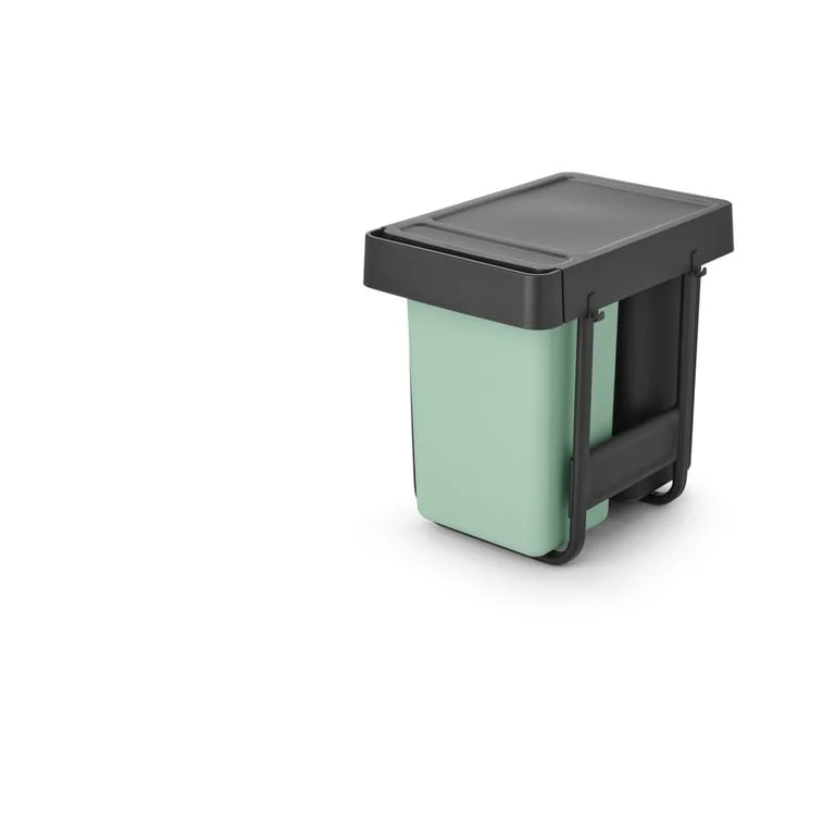Coș de colectare separată Brabantia Sort&Go 2x15L, Dark Grey & Jade Green