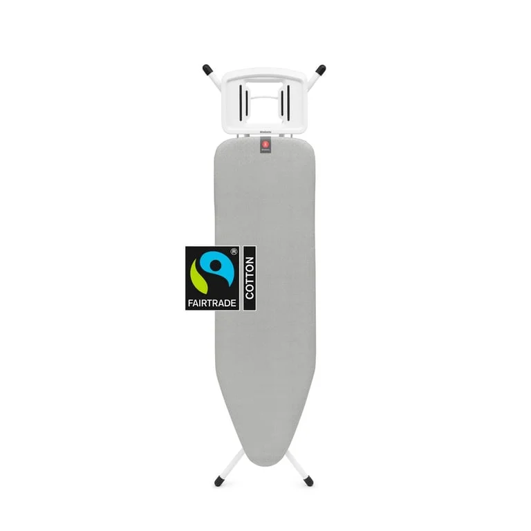 Masă de călcat Brabantia B 124x38cm cu suport solid pentru fier de călcat, Metallised