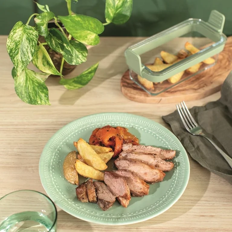 Set de tăvi de copt dreptunghiulare Lekue pentru friteuză cu aer cald, 2 bucăți