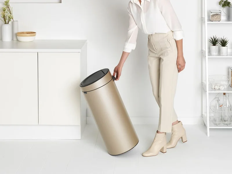 Waste Bin Brabantia Touch New 30L, Metallic Gold