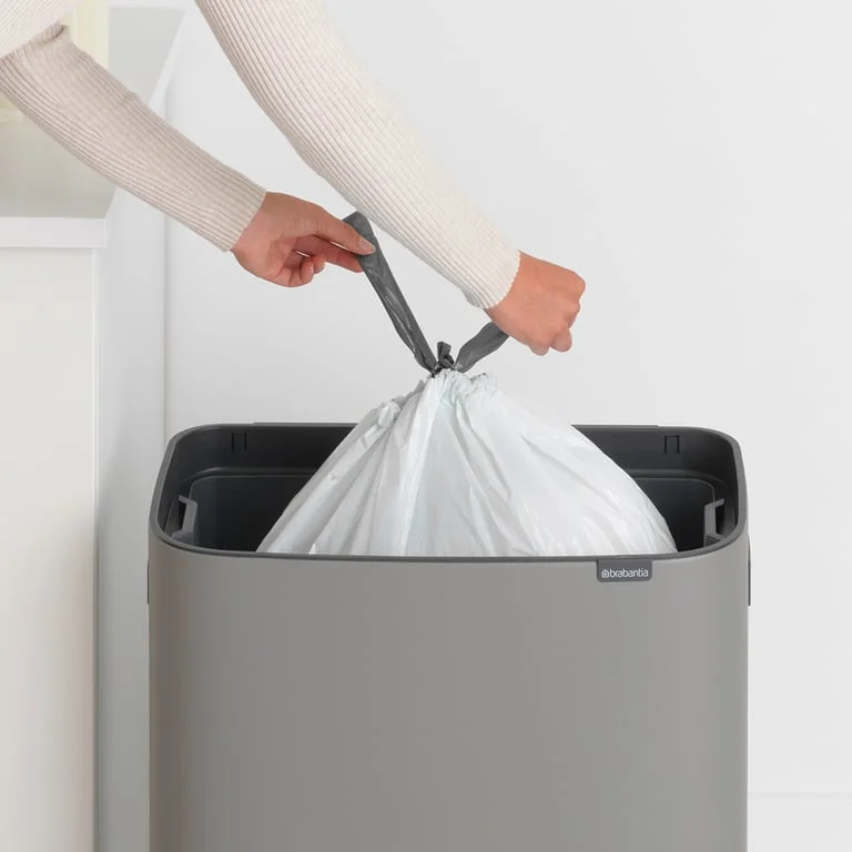 Coș de gunoi Brabantia Bo Touch 60L, Mineral Concrete Grey