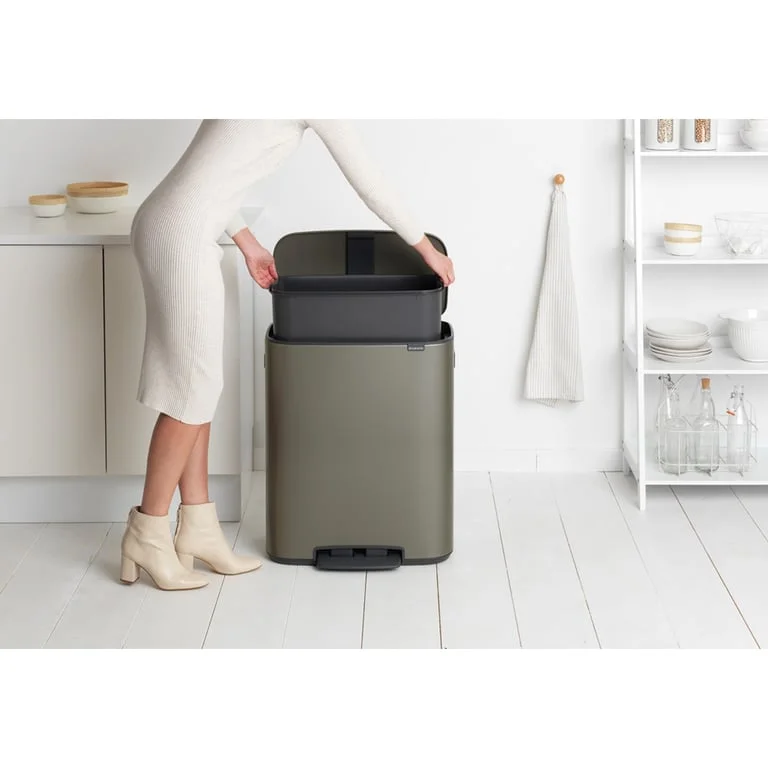 Coș de gunoi Brabantia Bo Pedal 60L, Platinum