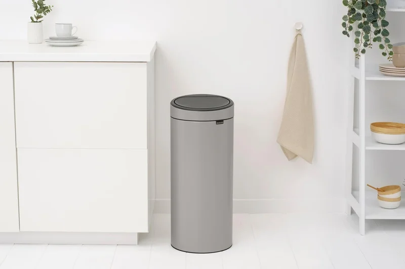 Coș de gunoi Brabantia Touch New 30L, Soft Grey