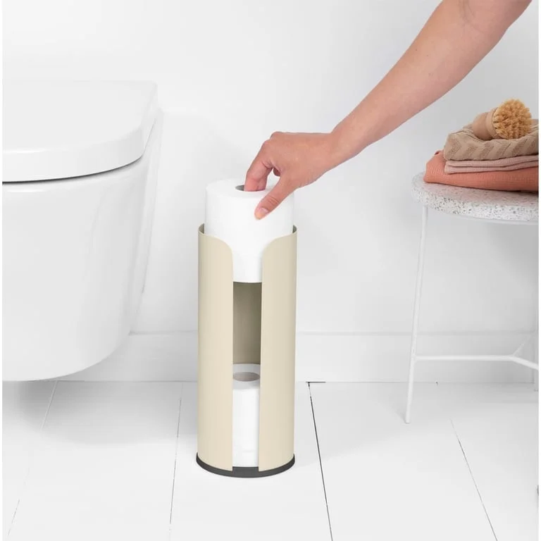 Suport pentru hârtie igienică de rezervă Brabantia ReNew Soft Beige