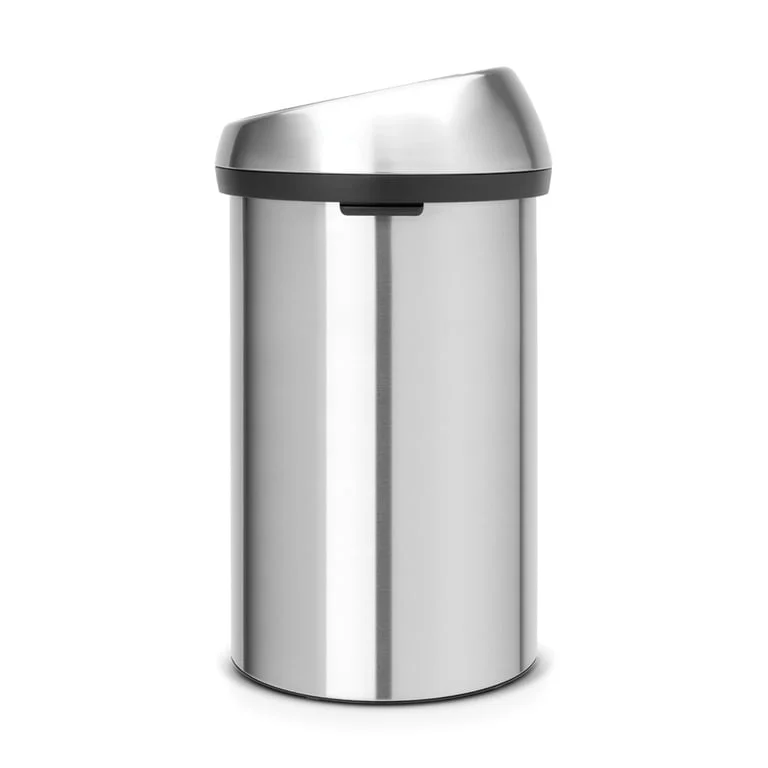 Coș de gunoi Brabantia Touch 60L, Matt Steel, Fingerprint proof