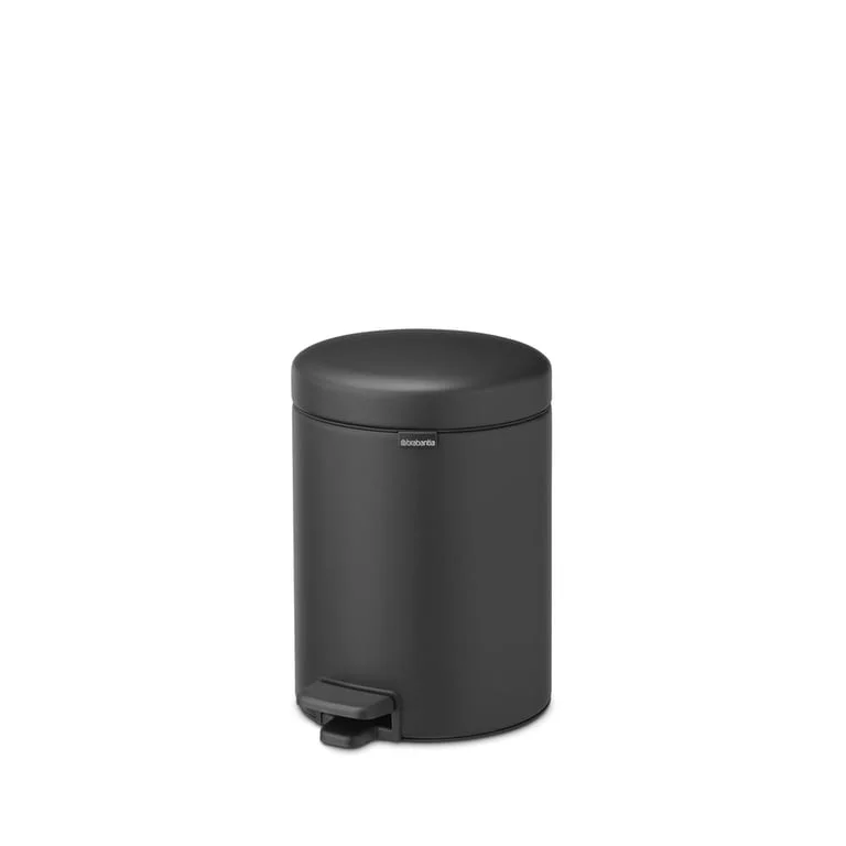 Coș de gunoi cu pedală Brabantia NewIcon 5L, Mineral Infinite Grey