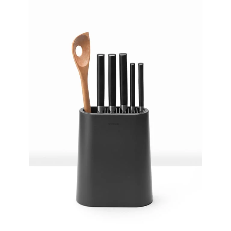 Bloc pentru cuțite cu suport pentru ustensile Brabantia, Dark Grey