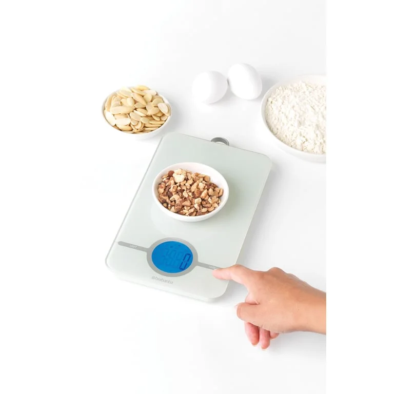 Cântar de bucătărie Brabantia Tasty+ Light Grey, afișaj LCD