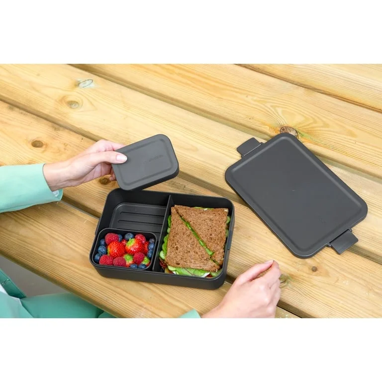 Lunch Box Brabantia Make&Take Dark Grey Large, Plastic, Bento