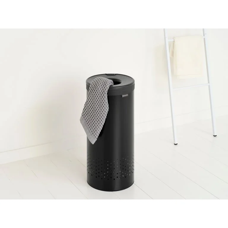 Laundry Bin Brabantia 35L, Matt Black, Plastic Lid