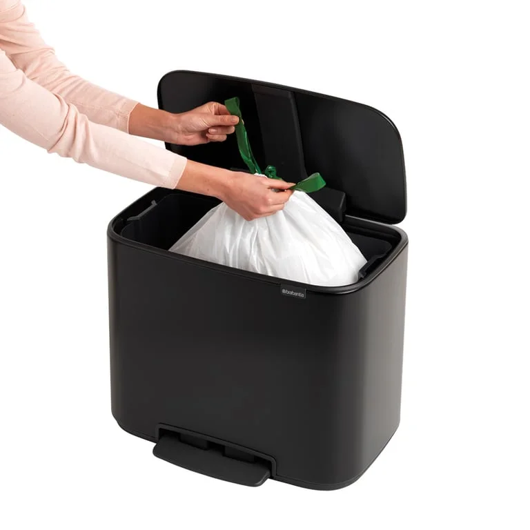 Coș de gunoi Brabantia Bo Pedal 36L, Matt Black