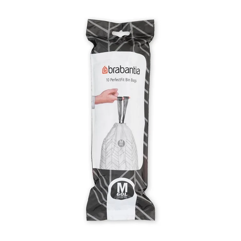 Waste Bin Bags Brabantia M, 60L, White, 10 Pieces