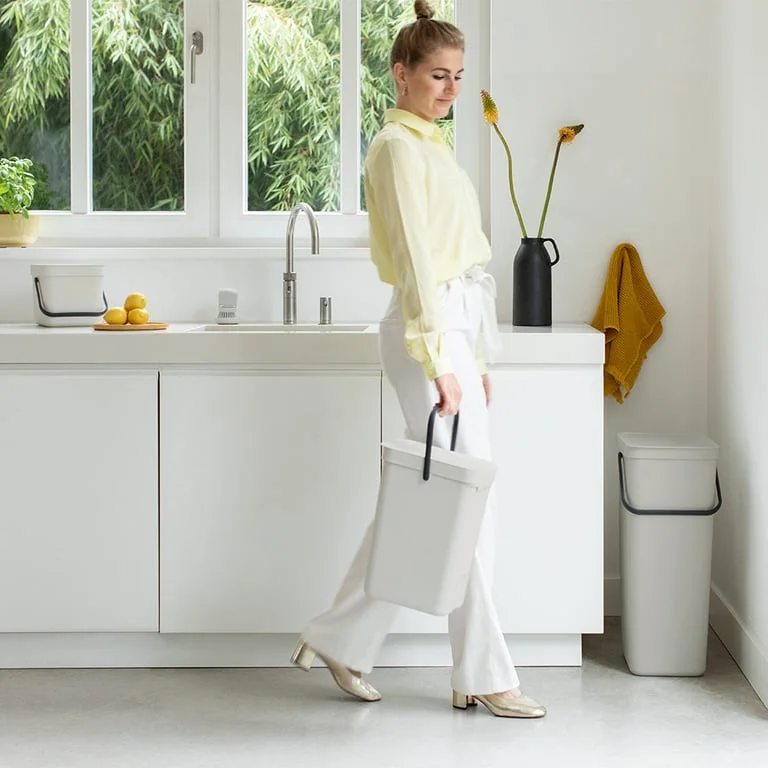 Coș de colectare selectivă Brabantia Sort&Go 40L, Light Grey