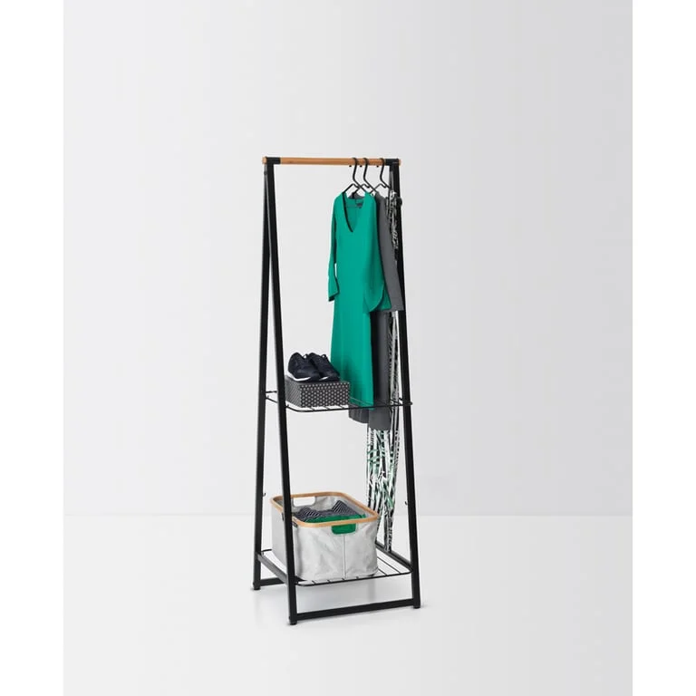 Stativ haine multifuncțional Brabantia Linn Black, compact