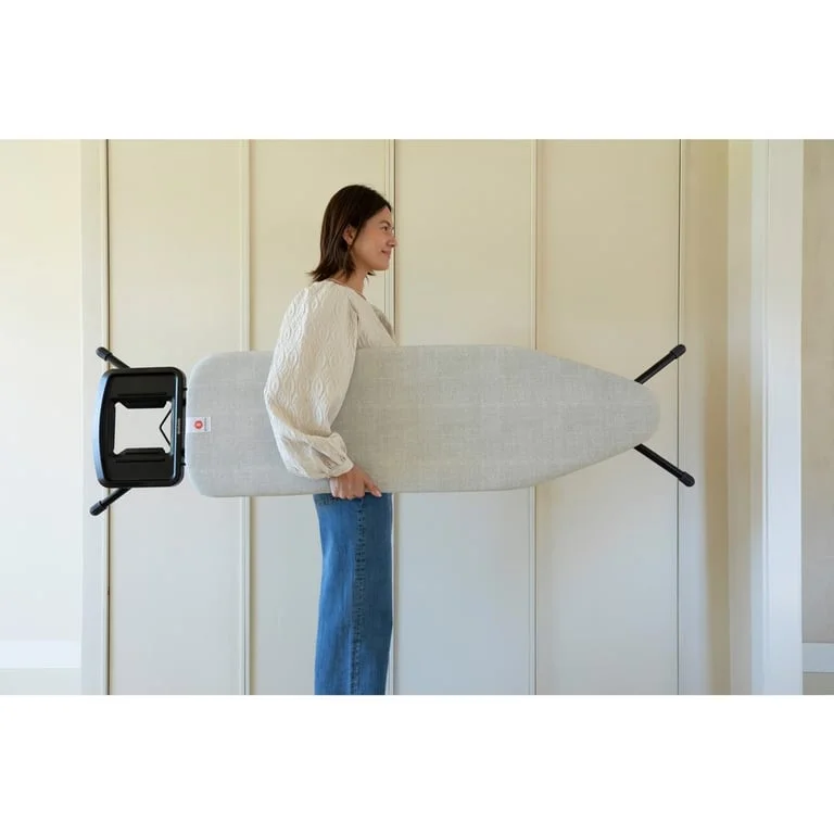 Ironing Board Brabantia B 124x38cm, Solid Steam Iron Rest, Denim Grey